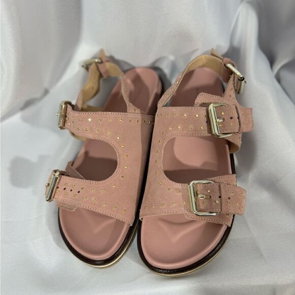 ANTHROPOLOGIE PILCRO STUDDED SLINGBACK SANDALS IN PINK NEW SIZE 40 - Picture 7 of 7